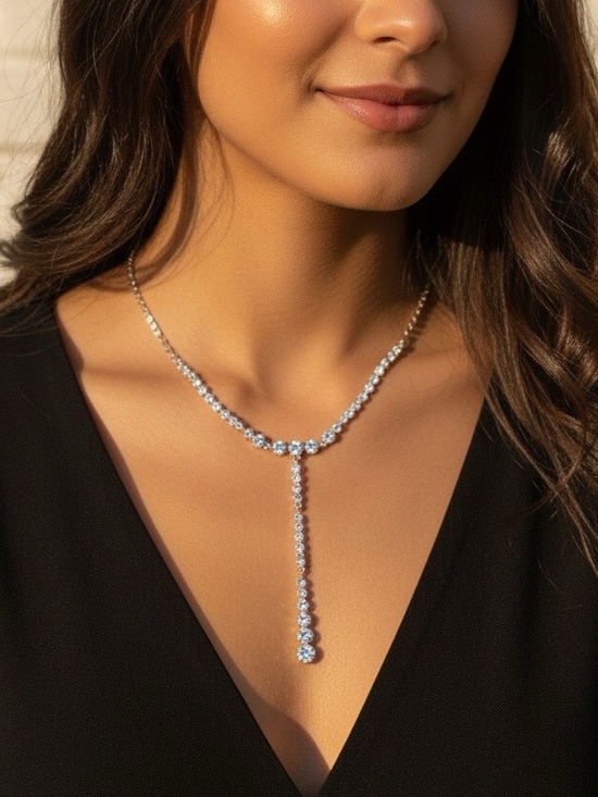 Givenchy Jewelry - Givenchy Lariat Tennis Necklace